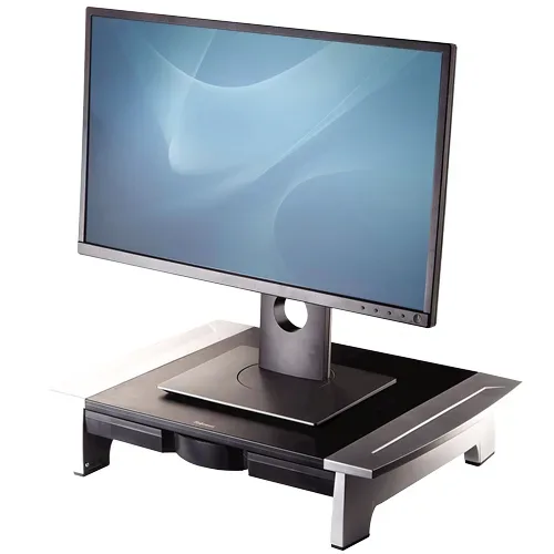 Fellowes Monitorständer Basic Schwarz, Silber