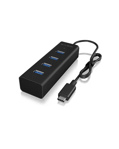 ICY BOX 4 Port Hub Type C USB 3.0 IB-HUB1409-C3 Aluminium black