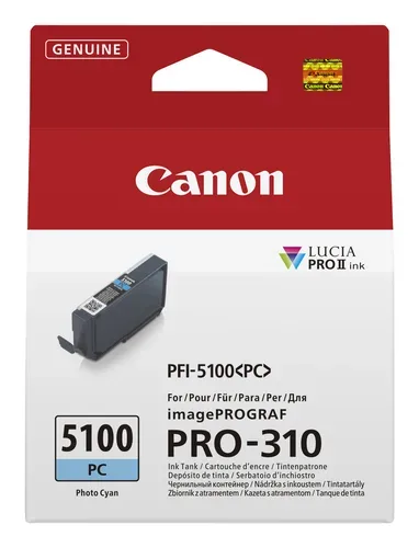 Canon C5100PC Druckerpatronen photo cyan - Canon PFI-5100PC für z.B. Canon imagePROGRAF PRO -310