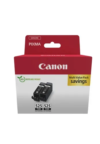 CANON Twin Pack Tinte 2x19ml schwarz PGI-525PACK PIXMA iP 4850 2 St&uuml;ck