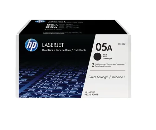 HP Toner-Modul 05A schwarz CE505D LaserJet P2035/55 2 St&uuml;ck