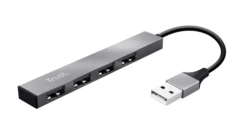 Trust Halyx Aluminium 4-Port Mini USB Hub - Hub