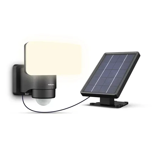 Philips LED Tylus 929004632401 Solar-Außenwandleuchte mit Bewegungsmelder LED 6 W Schwarz