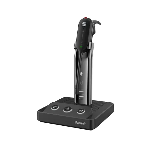 Yealink -  WH63 UC Persönliches Audio-Konferenzsystem Kabellos Ohrbügel, Kopfband, im Ohr, Nackenband BüroCallcenter Mikro-USB Ladestation Schwarz