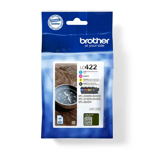 Brother B422VAL Druckerpatronen (bk, c, m, y) - Brother LC-422VAL für z.B. Brother MFCJ 5740 DW, Brother MFCJ 6940 DW, Brother MFCJ 5345 DW