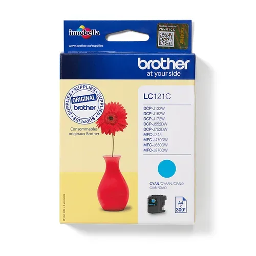 Brother B121C Druckerpatronen cy - Brother LC-121C für z.B. Brother DCPJ 552 DW, Brother DCPJ 132 W, Brother DCPJ 150, Brother DCPJ 152 W