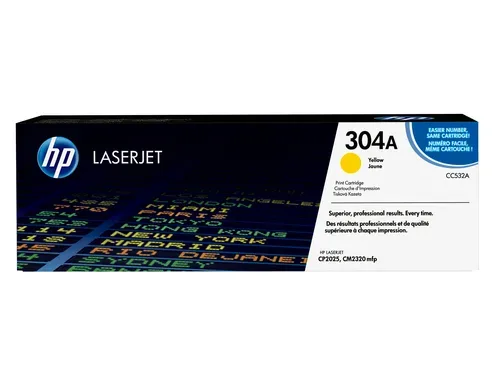 HP Toner-Modul 304A yellow CC532A Color LaserJet CP2025 2800 S.