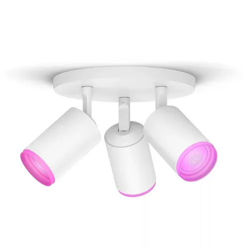 Philips Hue White & Col, Amb, Fugato Spot 3 flg, weiss 3 x 350lm – Deckenlampe/Wandlampe