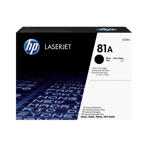 HP H81A Toner schwarz - HP No. 81A, CF281A für z.B. HP LaserJet Enterprise M 604 dn, HP LaserJet Enterprise M 604 n, HP LaserJet Managed M 605