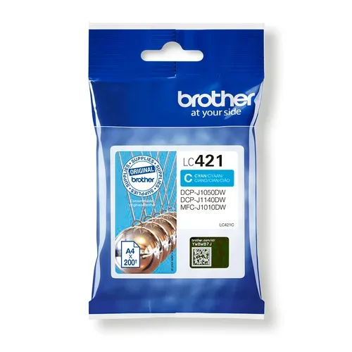 Brother B421C Druckerpatronen c - Brother LC-421C für z.B. Brother MFCJ 1010 DW, Brother DCPJ 1050 DW, Brother DCPJ 1140 DW, Brother DCPJ 1800 DW