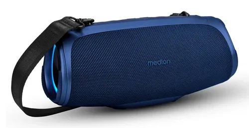 MEDION LIFE P61746 Tragbarer Bluetooth® Lautsprecher M blau, Dual Illuminated (RGB-Lichteffekte), Bluetooth® 5.3, integrierter Akku mit bis zu 45 Stunden Laufzeit, robustes & mobiles Design, 2 x 15 W RMS