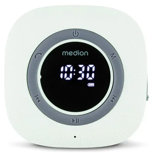 MEDION LIFE S66884 Duschradio, LED-Display, UKW-Radio, IPX6 Schutz, Bluetooth® 5.0, 30 W Ausgangsleistung (3 W RMS)