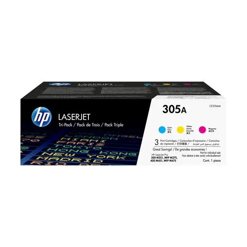 HP H305A Toner c/m/y - HP No. 305A, CF370AM für z.B. HP Color LaserJet CP 4500, HP Color LaserJet CP 4520 dn, HP Color LaserJet CP 4520 n