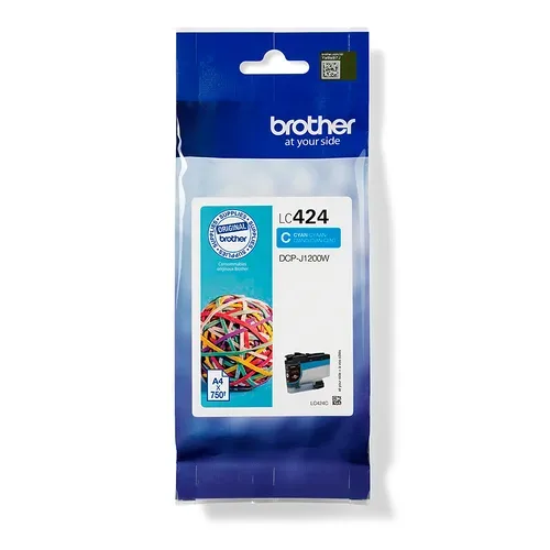 Brother B424 Druckerpatronen c - Brother LC424C für z.B. Brother DCPJ 1200 W, Brother DCPJ 1200 DW, Brother DCPJ 1200 WE ecopro