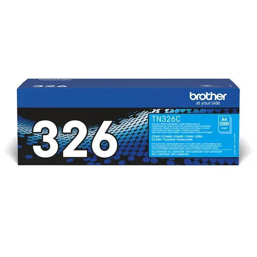 Brother B326C Toner XL cy - Brother TN-326C für z.B. Brother DCPL 8400 CDN, Brother DCPL 8450 CDW, Brother HLL 8250 CDN, Brother HLL 8350 CDW