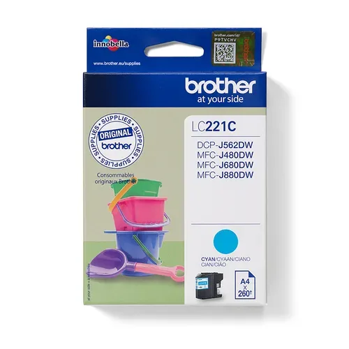 BROTHER Tintenpatrone cyan LC-221C MFC-J480/680/880 260 Seiten
