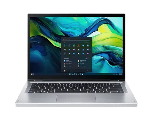ACER Aspire Go Spin 14 AGSP14-31PT-C6KF, Convertible 2 in 1 Laptop, mit Display Touchscreen, Intel® N-Series N150 Prozessor, 4 GB RAM, 128 UFS, Graphics, Pure Silver , Windows 11 Home