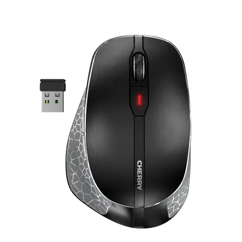 Cherry - MW 8C ERGO Maus rechts RF Wireless + Bluetooth Optisch 3200 DPI, Grau
