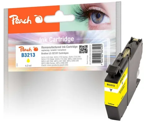 Peach - Tinte Brother LC-3213, One Size