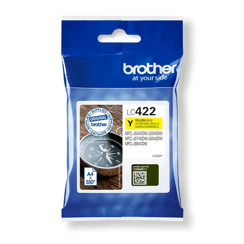 Brother B422Y Druckerpatronen y - Brother LC-422Y für z.B. Brother MFCJ 5740 DW, Brother MFCJ 6940 DW, Brother MFCJ 5345 DW, Brother MFCJ 5340 DW