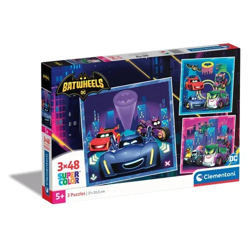 Clementoni - Puzzle 3in1 Batwheels