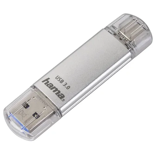 HAMA 124161 C-LAETA 16GB USB3 SILVER - USB-Stick (16 GB, Silber)