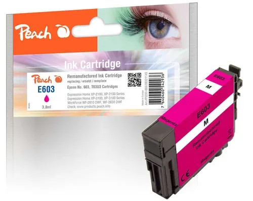 Peach E603 M Druckerpatrone ma ersetzt Epson No. 603M, C13T03U34010 für z.B. Epson Expression Home XP -2100, Epson Expression Home XP -2105