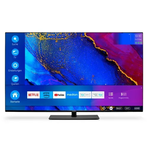 MEDION LIFE® X15524 (MD 30722) LCD Smart-TV, 138,8 cm (55'') Ultra HD Display, HDR, Dolby Vision®, Micro Dimming, MEMC, PVR ready, Netflix, Amazon Prime Video, Bluetooth®, DTS HD, DTS Virtual X, Dolby Atmos®, HD Triple Tuner, CI+