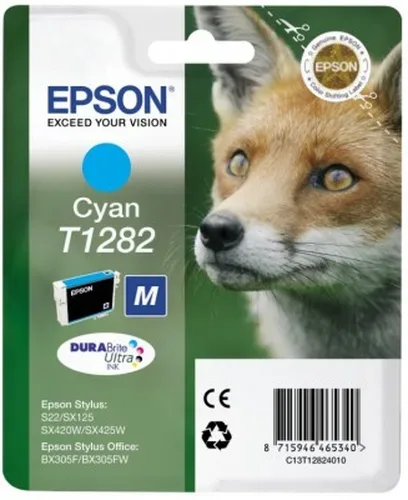 Epson E128 Druckerpatronen cy - Epson T1282 c, C13T12824011 für z.B. Epson Stylus SX 230, Epson Stylus SX 235 W, Epson Stylus Office BX 305 F