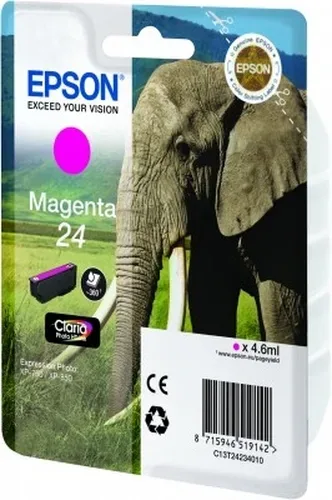 Epson E24m Druckerpatronen ma - Epson No. 24 m, C13T24234010 für z.B. Epson Expression Photo XP -55, Epson Expression Photo XP -750