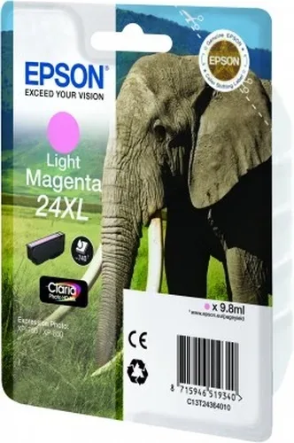 Epson E24XLlm Druckerpatronen XL mali - Epson No. 24XL lm, C13T24364010 für z.B. Epson Expression Photo XP -55, Epson Expression Photo XP -750