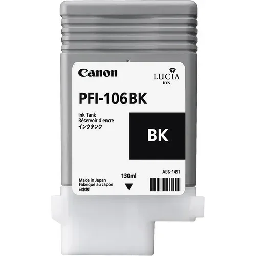 Canon -  Tintenpatrone schwarz PFI106BK iPF 6300/6350 130ml, One Size