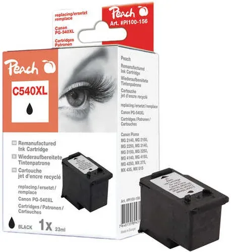 Peach C540 XLBK Druckkopf XL bk ersetzt Canon PG-540XLBK, 5222B005 für z.B. Canon Pixma TS 5150, Canon Pixma TS 5151, Canon Pixma MG 3650