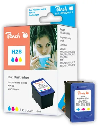 Peach HP 28 Druckkopf col ersetzt HP No. 28, C8728AE für z.B. HP DeskJet 3300, HP DeskJet 3320, HP DeskJet 3320 V, HP DeskJet 3322, HP DeskJet 3325