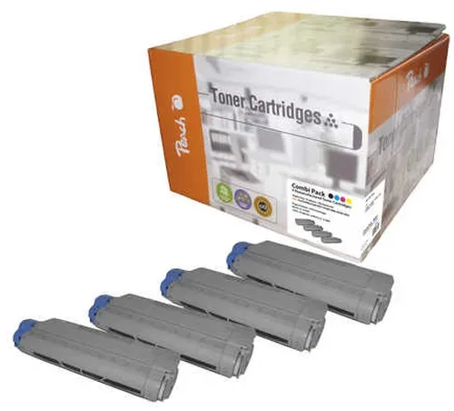 Peach O4332/36/38 4 Toner (bk, c/m/y) ersetzt OKI 43324408-44381905-7 für z.B. OKI C 5600, OKI C 5600 DN, OKI C 5600 N, OKI C 5700
