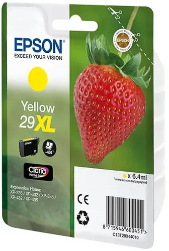 Epson E29 Druckerpatronen XL ye - Epson T2994, No. 29XL y, C13T29944020 für z.B. Epson Expression Home XP -235, Epson Expression Home XP -330