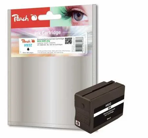 Peach HP 932 bk Druckerpatrone bk ersetzt HP No. 932 bk, CN057A für z.B. HP OfficeJet 6700 Premium, HP OfficeJet 6100 e-Printer, HP OfficeJet 7110