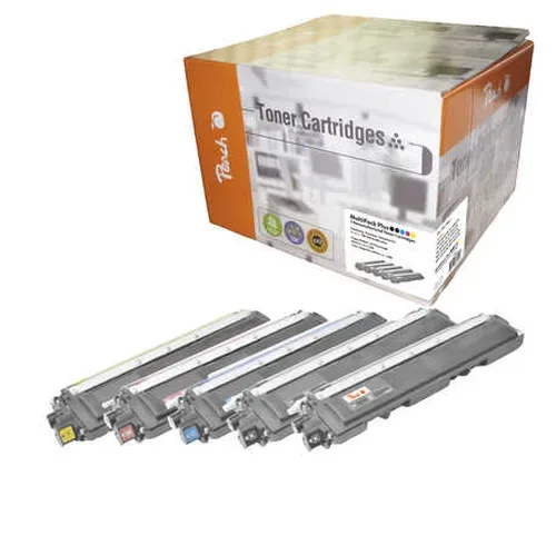 Peach B230 5 Toner (2*bk, c/m/y) ersetzt Brother TN-230 für z.B. Brother DCP -9010 CN, Brother HL -3000, Brother HL -3040 CN