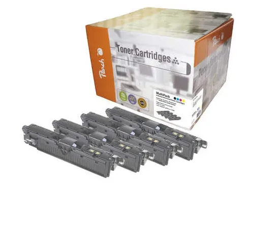 Peach HP 122 A 4 Toner (bk, c/m/y) ersetzt HP No. 122A , C3961A, C3962A, C3963A, C3964A für z.B. HP Color LaserJet 2550, HP Color LaserJet 2550 L