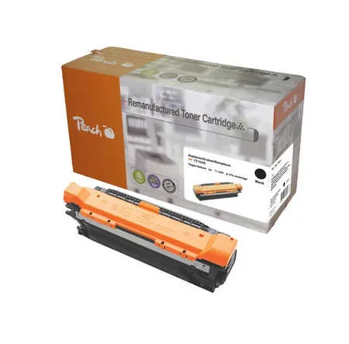Peach HP 652 ABK Toner bk ersetzt HP No. 652A BK, CF320A für z.B. HP Color LaserJet Enterprise Flow MFP M 680 z, HP Color LaserJet Enterprise M 651