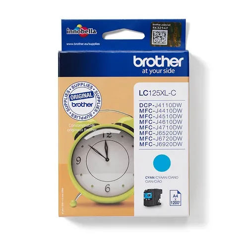 Brother B125XLC Druckerpatronen XL cy - Brother LC-125XLC für z.B. Brother MFCJ 6720 DW, Brother MFCJ 6520 DW, Brother MFCJ 4410 DW