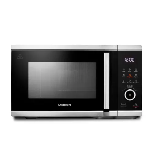 MEDION LIFE Mikrowelle mit Heißluft- fritteusen- funktion  MD 11499, 3in1 Mikrowelle, 25 L Garinnenraum, 900 W Mikrowellenleistung, 9 Automatikprogramme