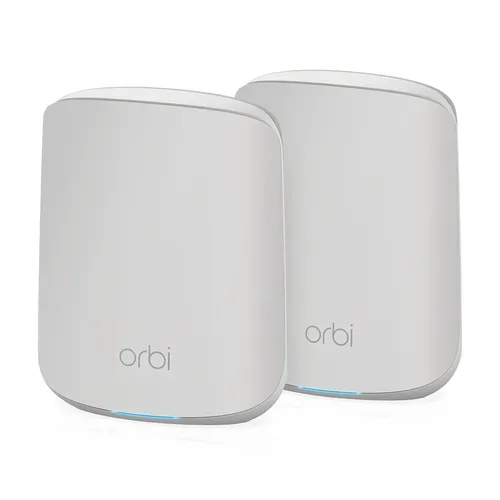 NETGEAR Orbi RBK352 WiFi 6 Dual Band Mesh System 2-Set RBK352-100EUS Dual Band WiFi-System – LAN & WLAN Router – weiss