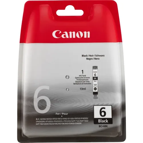 Canon C6BK Druckerpatronen bkph - Canon BCI-6BK, 4705A002 für z.B. Canon BJ 535 PD, Canon BJ 895 PD, Canon BJC 8200, Canon BJF 9000, Canon I 860