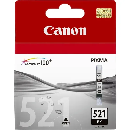 Canon C521bk Druckerpatronen bkph - Canon CLI-521bk, 2933B001 für z.B. Canon Pixma MP 550, Canon Pixma IP 3600, Canon Pixma IP 4600