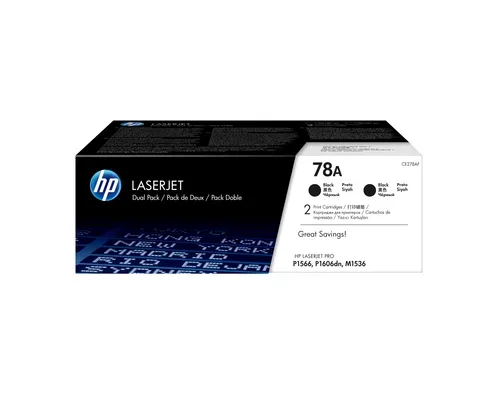 HEWLETT PACKARD - HP Toner-Modul 78A schwarz CE278AD LaserJet Pro P1566 2 Stück, One Size