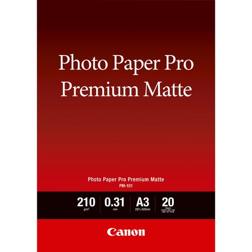Canon Photo Paper Pro Premium Matte PM-101 8657B006 Fotopapier DIN A3 210 g/m² 20 Blatt Matt