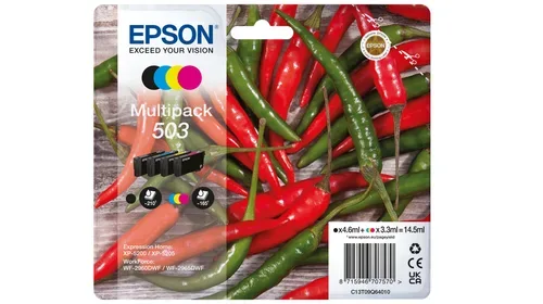 Epson E503 Druckerpatronen (bk, c, m, y) - Epson No. 503, T09Q640 für z.B. Epson Expression Home XP -5200, Epson Expression Home XP -5205