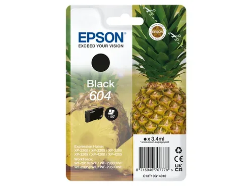 Epson E604 Druckerpatronen bk - Epson No. 604, T10G140 für z.B. Epson Expression Home XP -2200, Epson Expression Home XP -2205