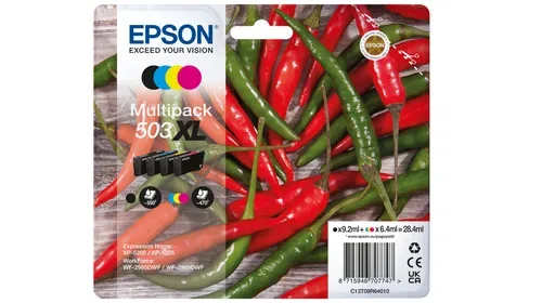 Epson E503XL Druckerpatronen XL (bk, c, m, y) - Epson No. 503XL, T09R640 für z.B. Epson Expression Home XP -5200, Epson Expression Home XP -5205